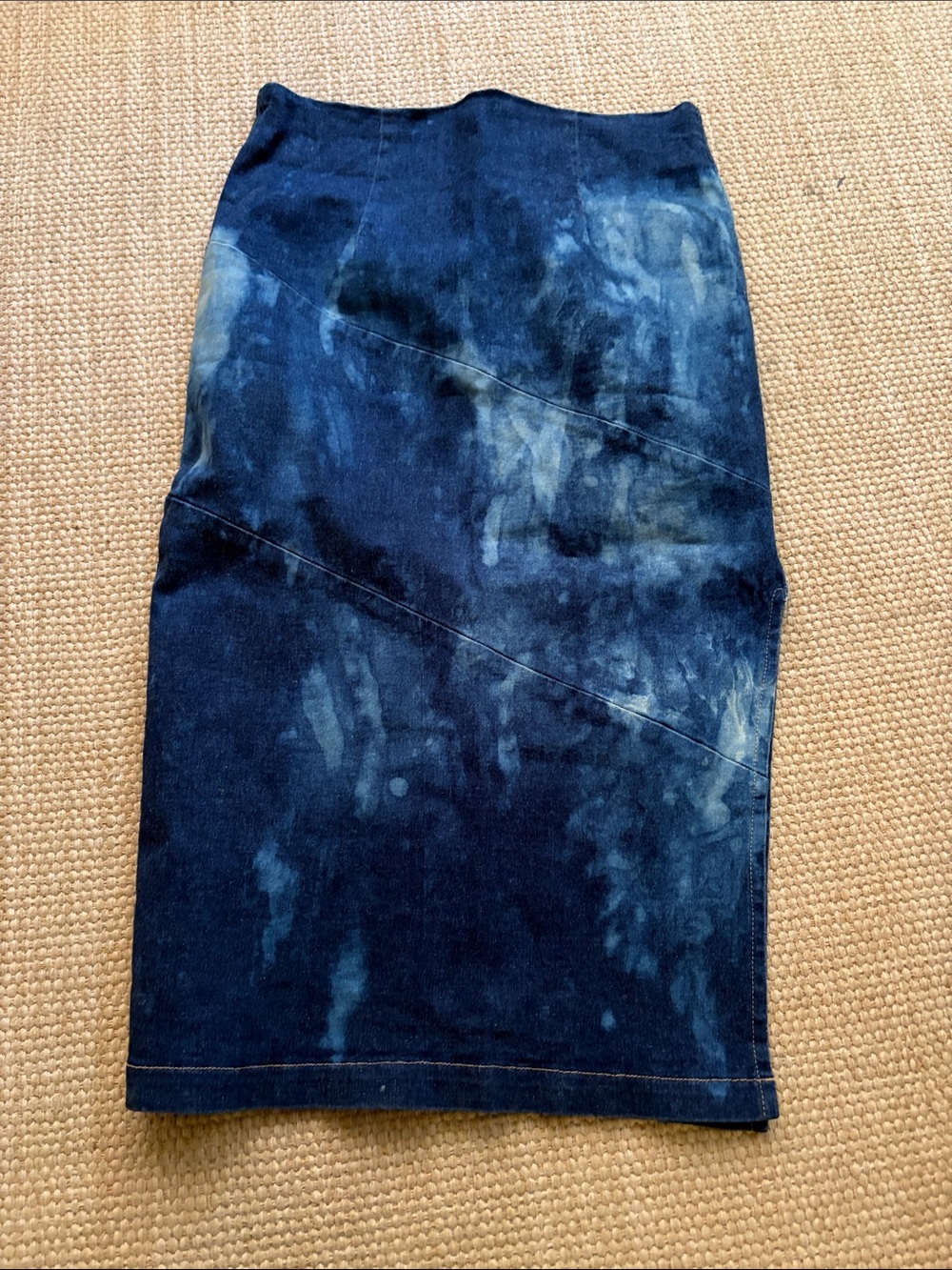Tie-Dye Navy Pencil Skirt